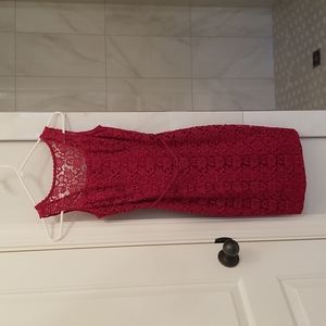 WHBM Cardinal Red Dress with Belt